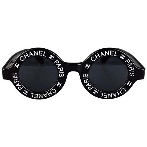 chanel round sunglasses vintage|Chanel lambskin sunglasses.